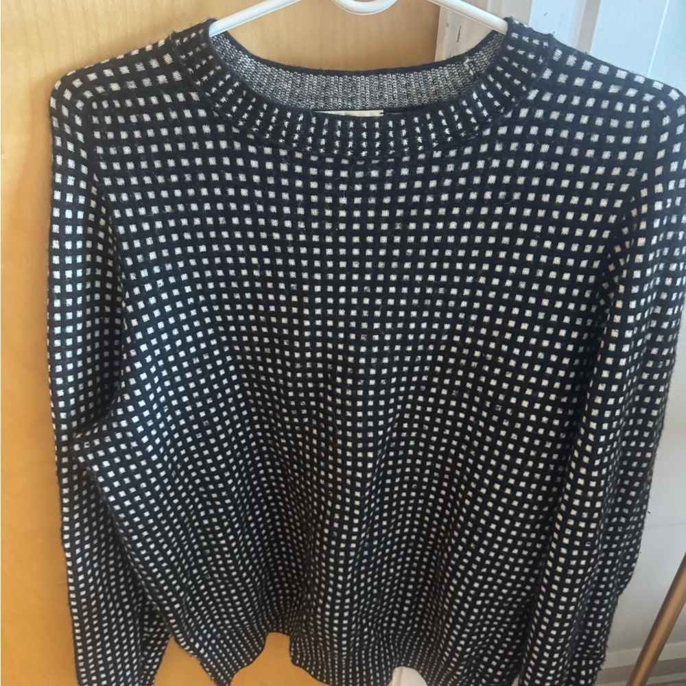 Men’s Acne Studios Black and White Checkered Sweater